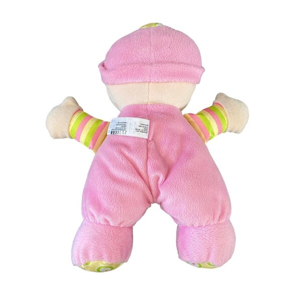 Fisher Price Pink Baby's First 1st Doll Brilliant Basics Plush Rattle Soft Toy - Picture 2 of 6